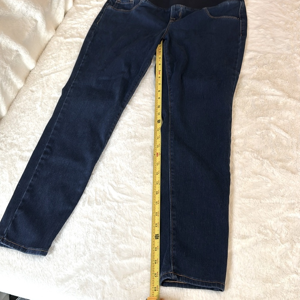 Old Navy Maternity Rockstar Super Skinny Front Low Panel Blue Jeans- size 12 - Picture 8 of 12